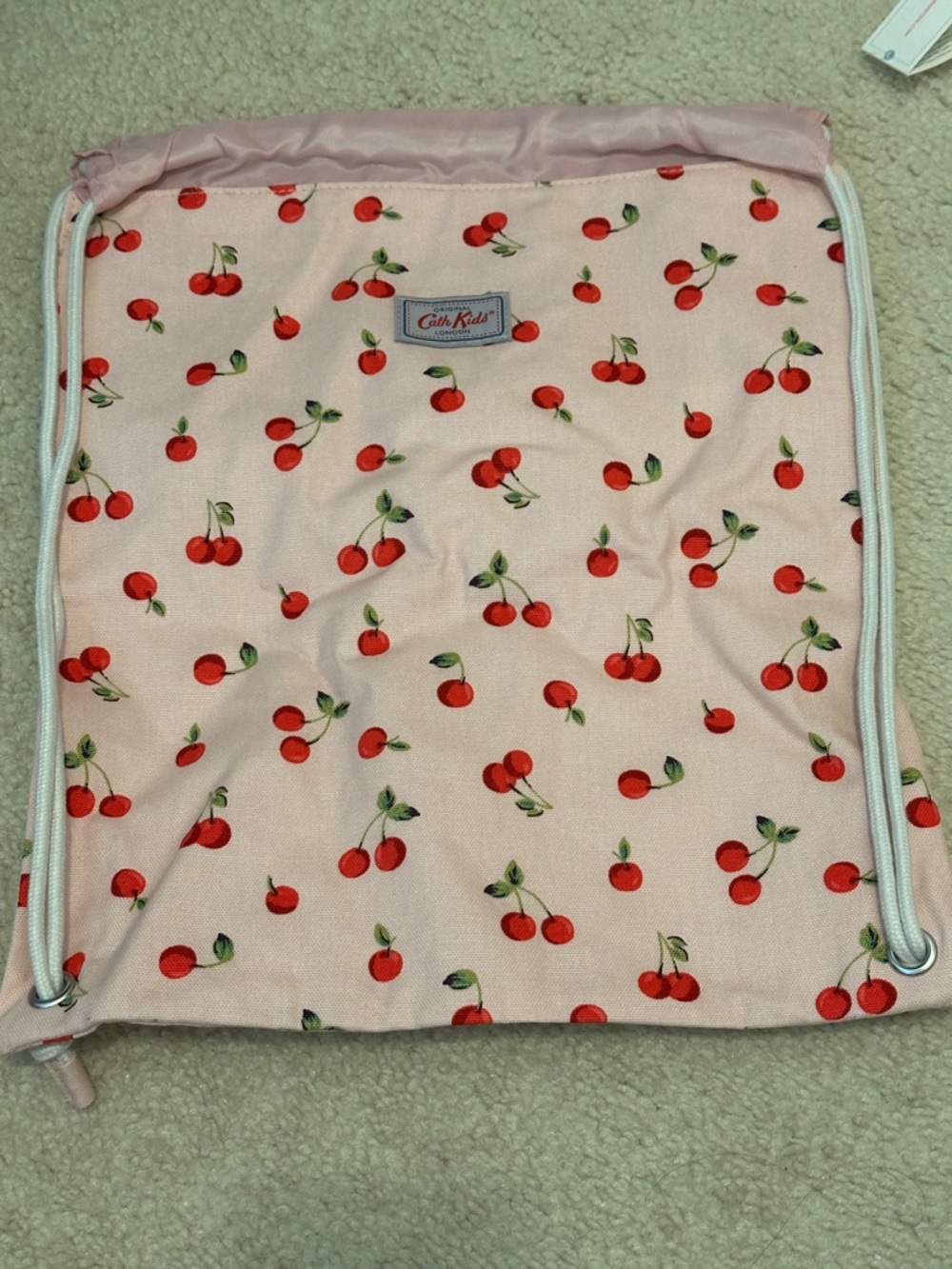 Cath Kidston Kids Pink Cherry Drawstring Bag